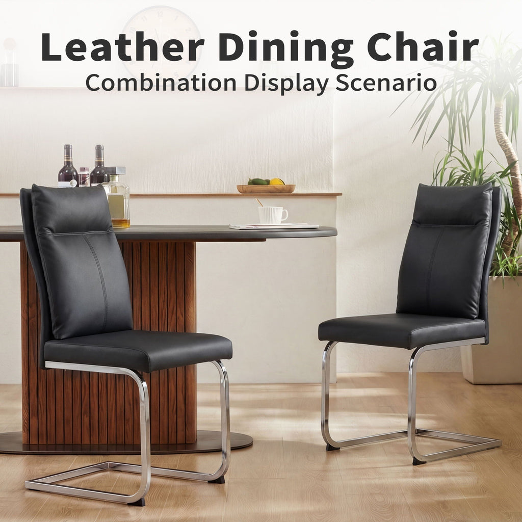 Modern Dining Chair SetWith Soft Cushion Backrest (2 Pieces)