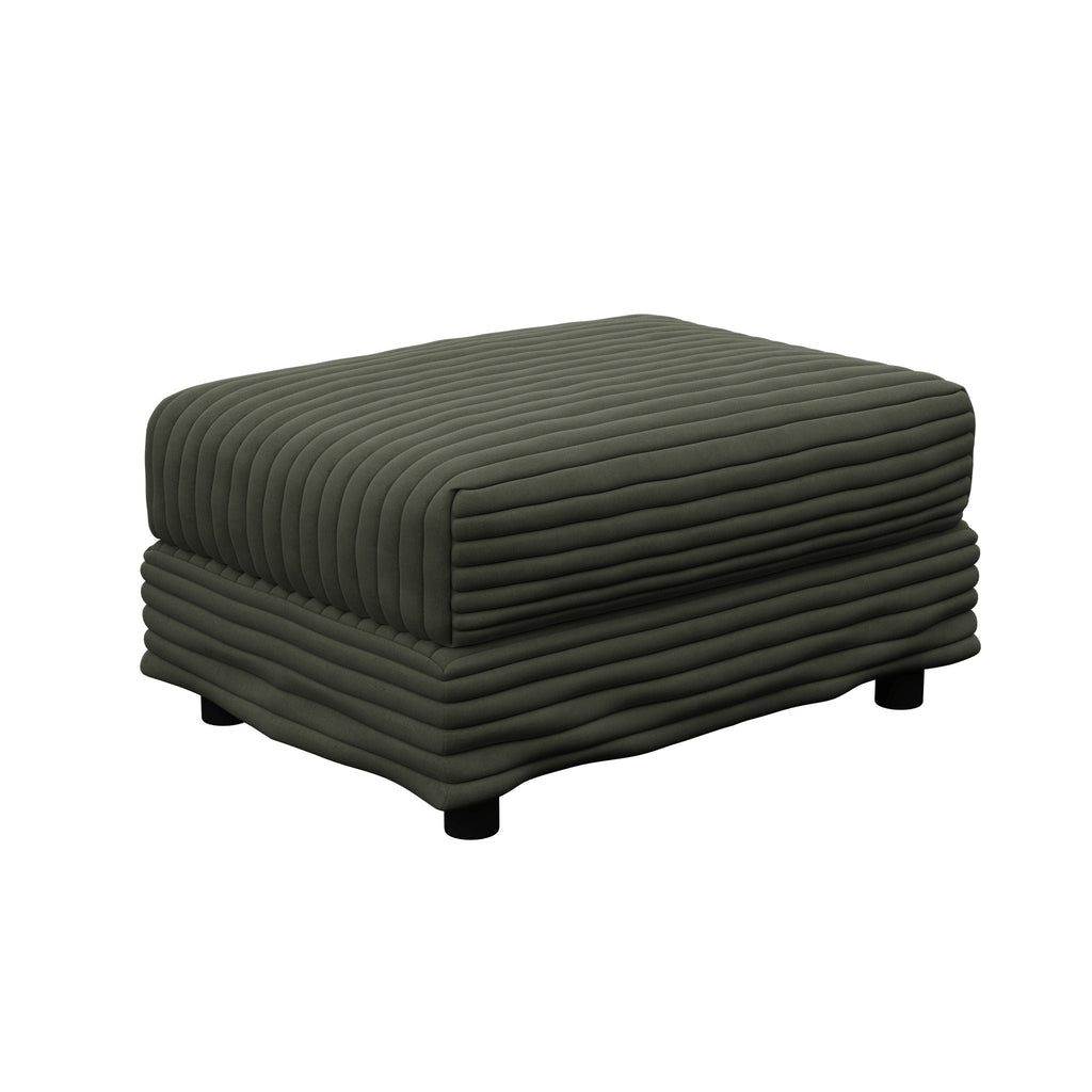 Convertible Deep Seat Sofa With Soft Pillows And Ottomans