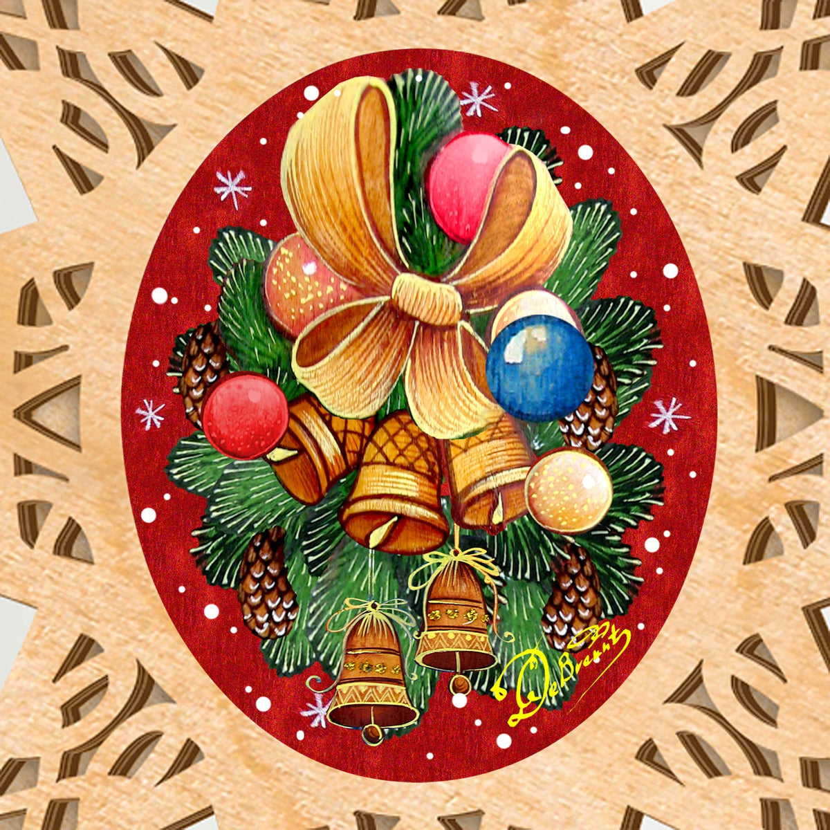 Christmas Bells Tree Topper by D. Gelsinger - Designocracy - 89496