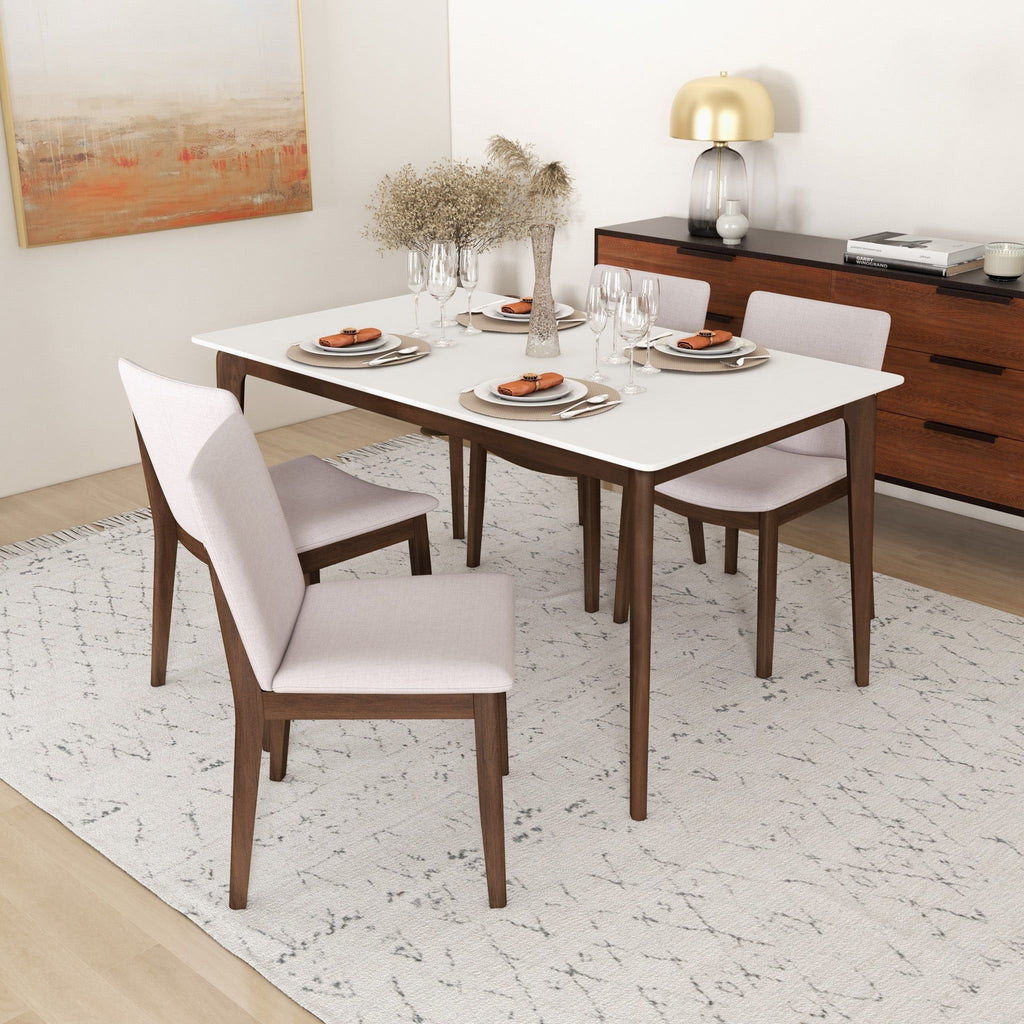 Laura - Mid-Century Modern Solid Wood Dining Chair (Set of 2)