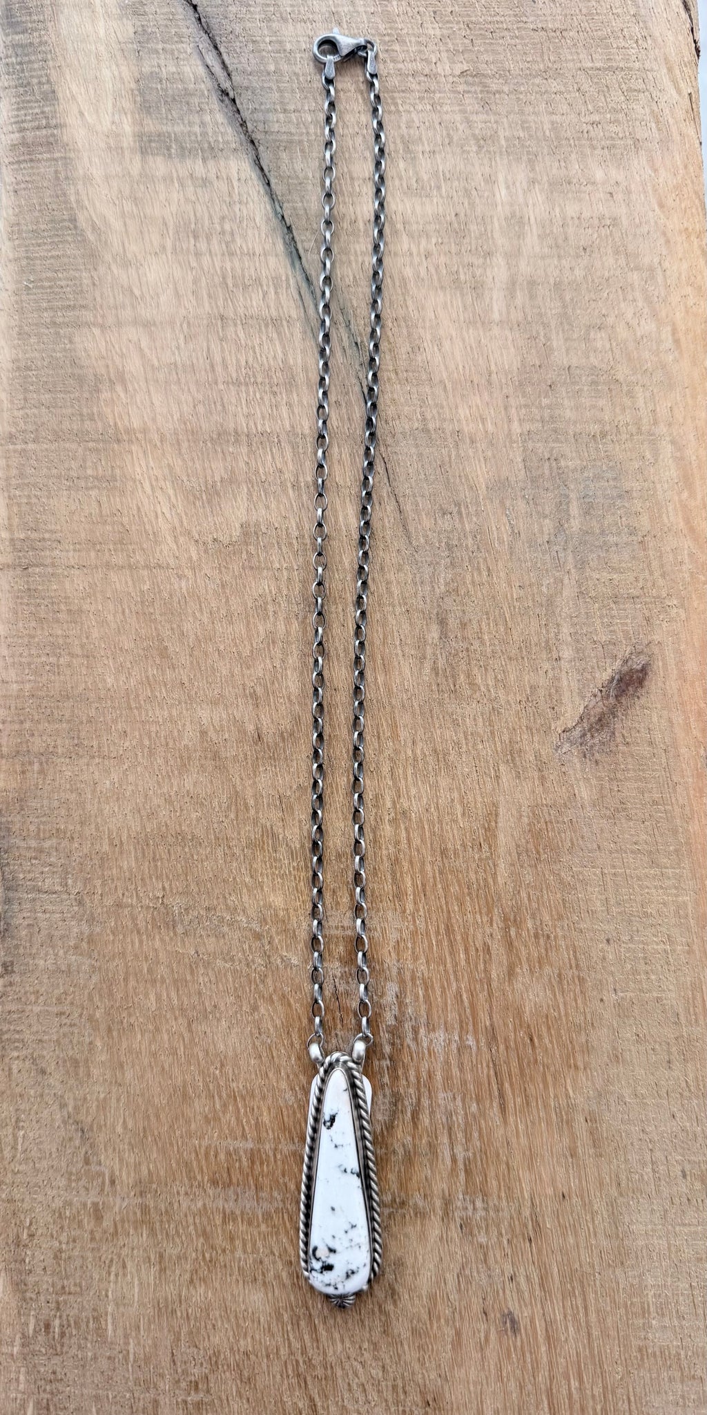 Navajo Made By Chassity Belone White Buffalo Necklace