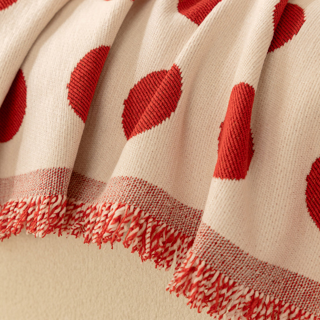 Chenille Polka Dot Sofa Cover Throw, Soft Thick Couch Cover Blanket Furniture Covers