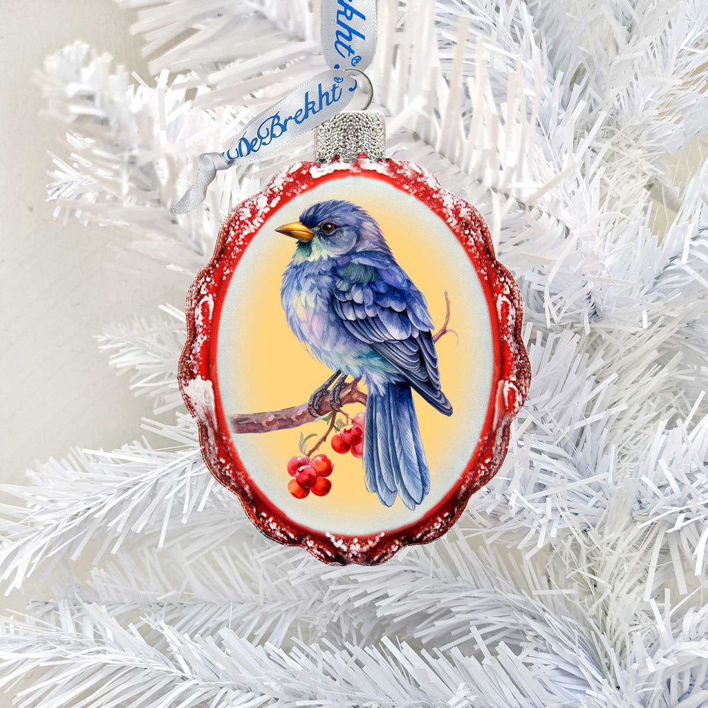 Bluebird Mercury Glass Ornaments by G. Debrekht - Wildlife Holiday Decor - 776006