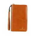 RFID Barrier Passport Holder Genuine Leather Wallet