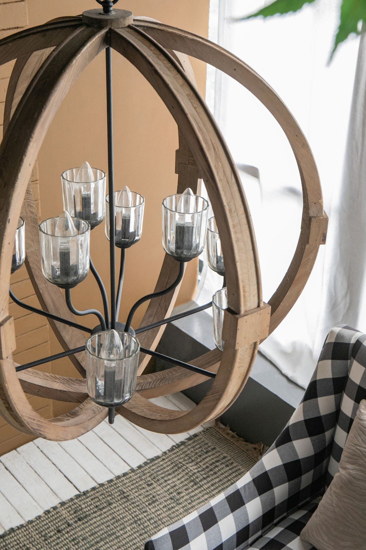 Chandelier, Hanging Light Fixture With Adjustable Chain For Kitchen, Bulb Not Included