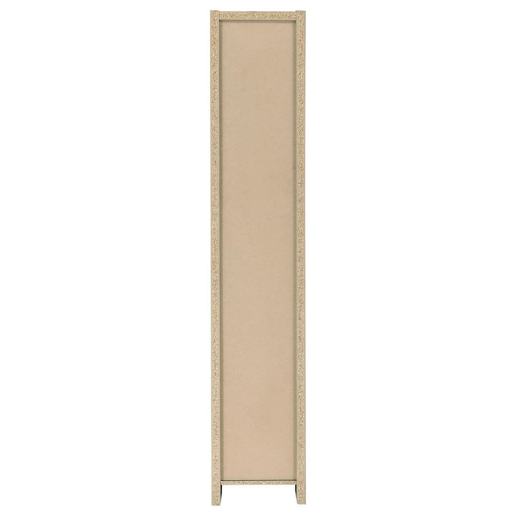Rectangular Bookcase Tall Slim Storage With 9 Shelves - Brown