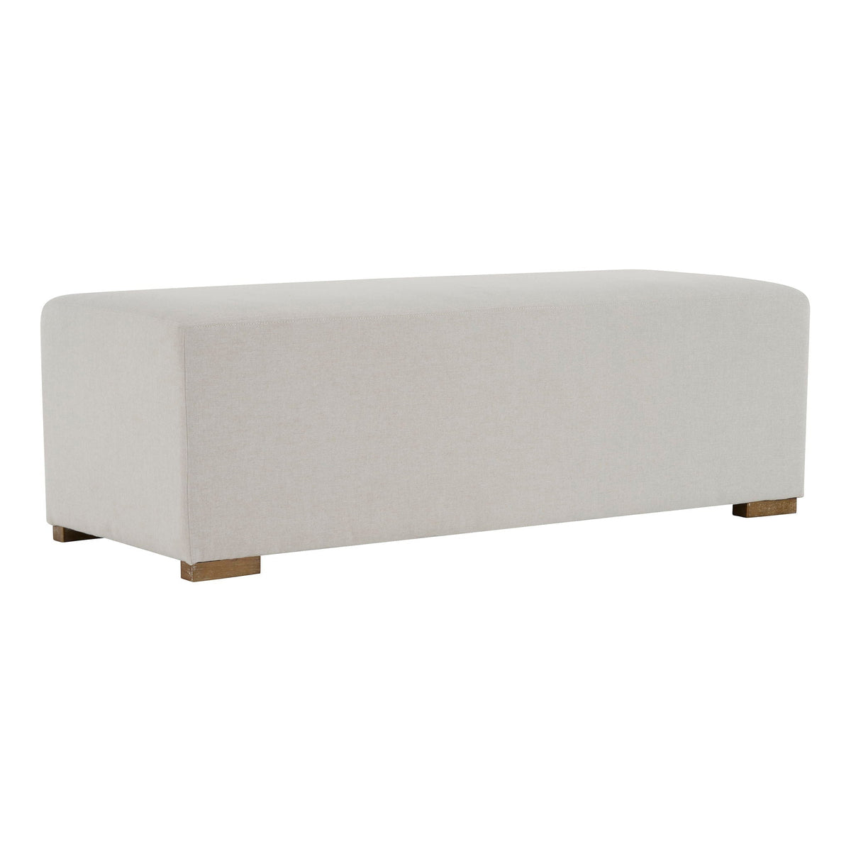 Simple Long Ottoman For Living Room - White