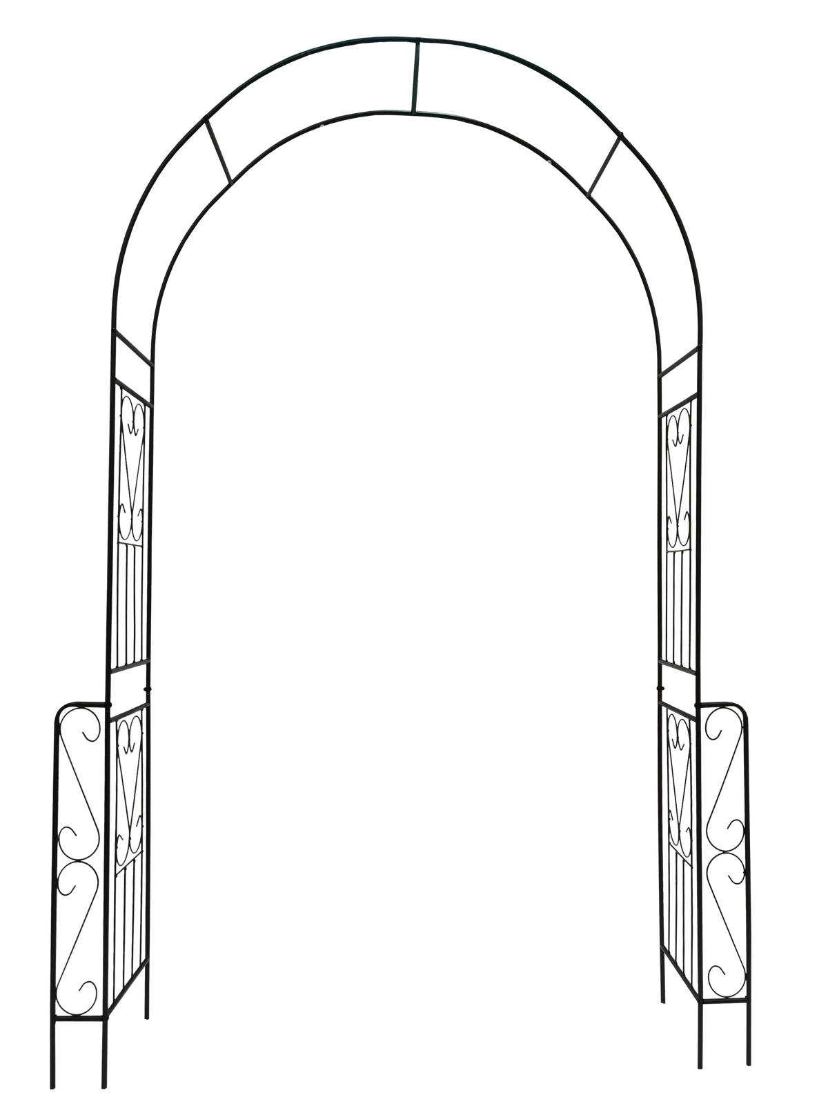 Metal Garden Arch W55'' x H94.5'' - Cream White Outdoor Arbor
