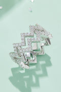 Adored Sparkala™ Zigzag Stacking Rings (Platinum Over Pure Sterling Silver)