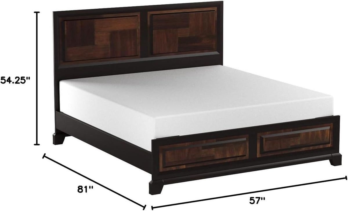 247SHOPATHOME IDF-7152EK Bed-Frames, King, Walnut