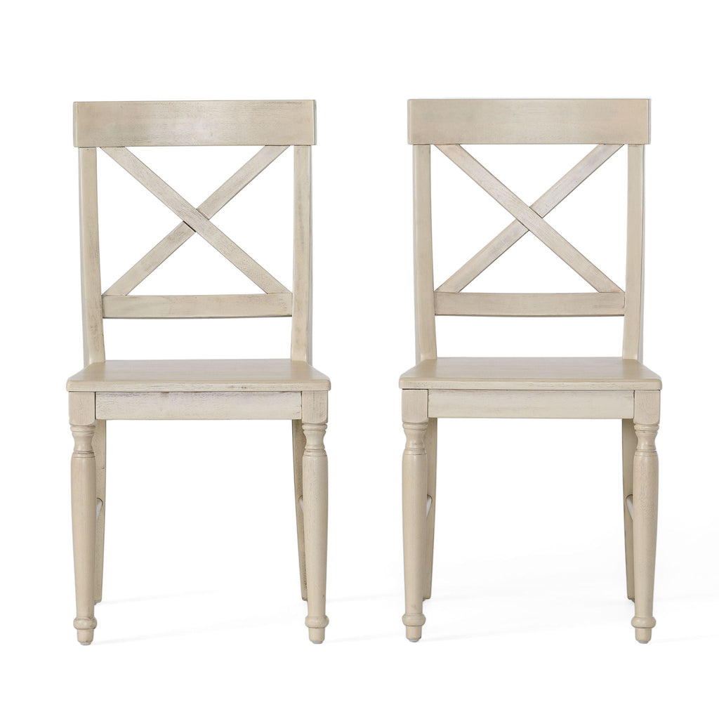 Dining Chair With X Shaped Back (Set of 2)