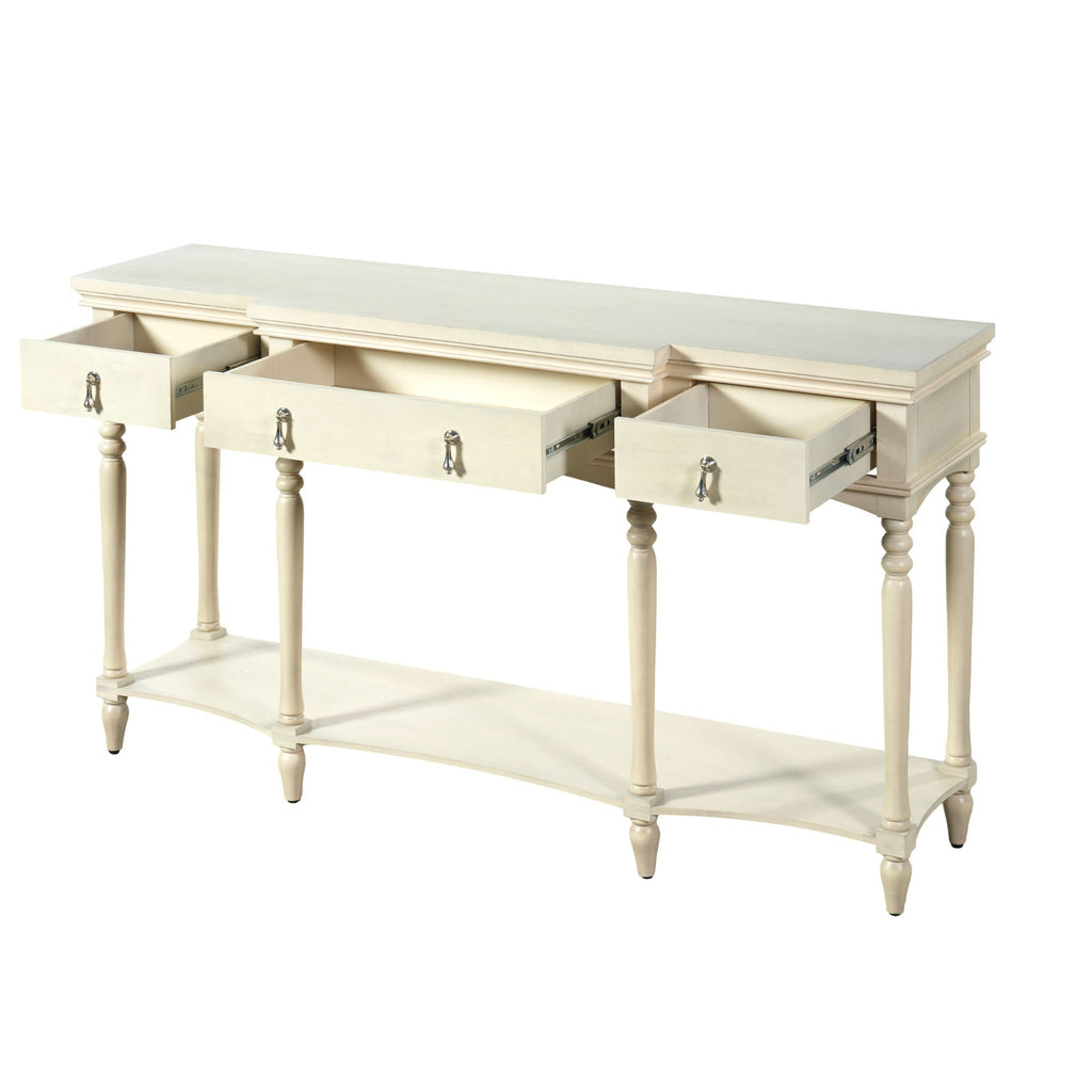 Retro Console Table With 3 Soft Close Drawers