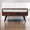 Solid Wood Curved Media Unit