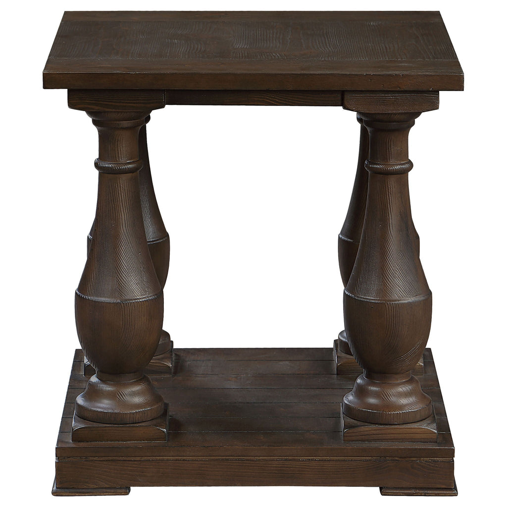 Byer - Rectangular Side End Table Coffee - Coffee