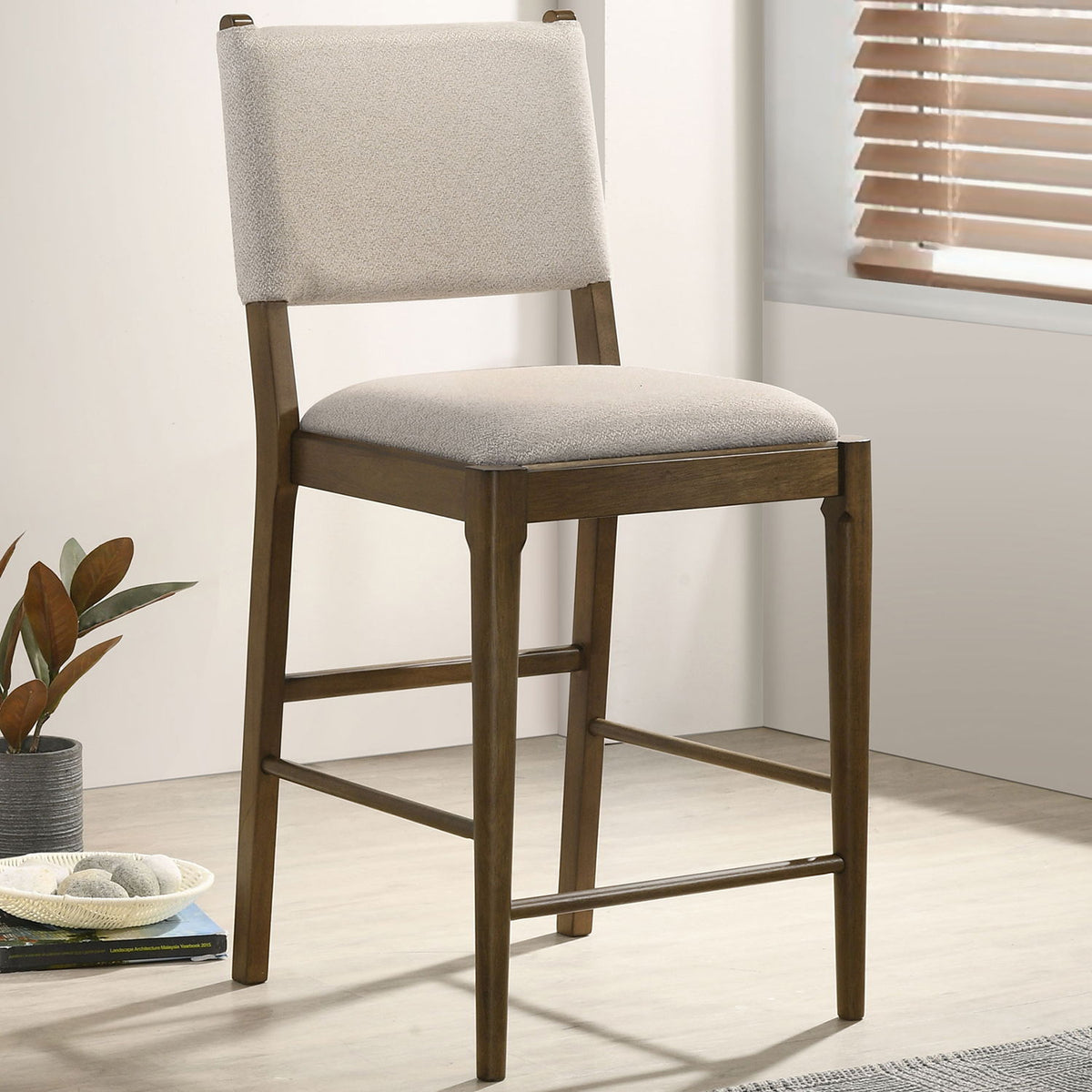 Crispin - Upholstered Counter Side Chair (Set of 2) - Brown
