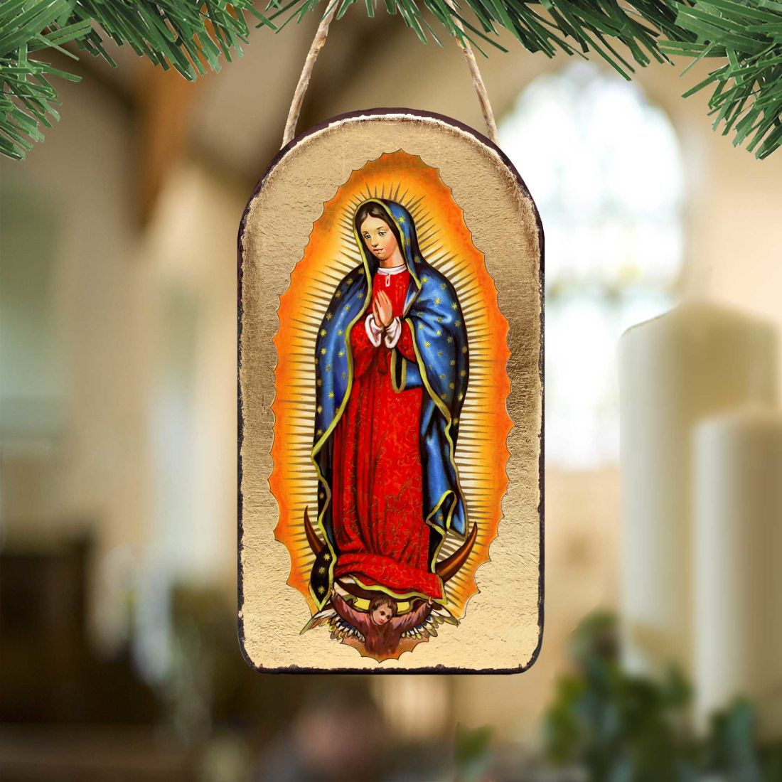 Lady of Guadalupe Religious Christian Sacred Icon Ornament - Inspirational Icon Decor - 87032