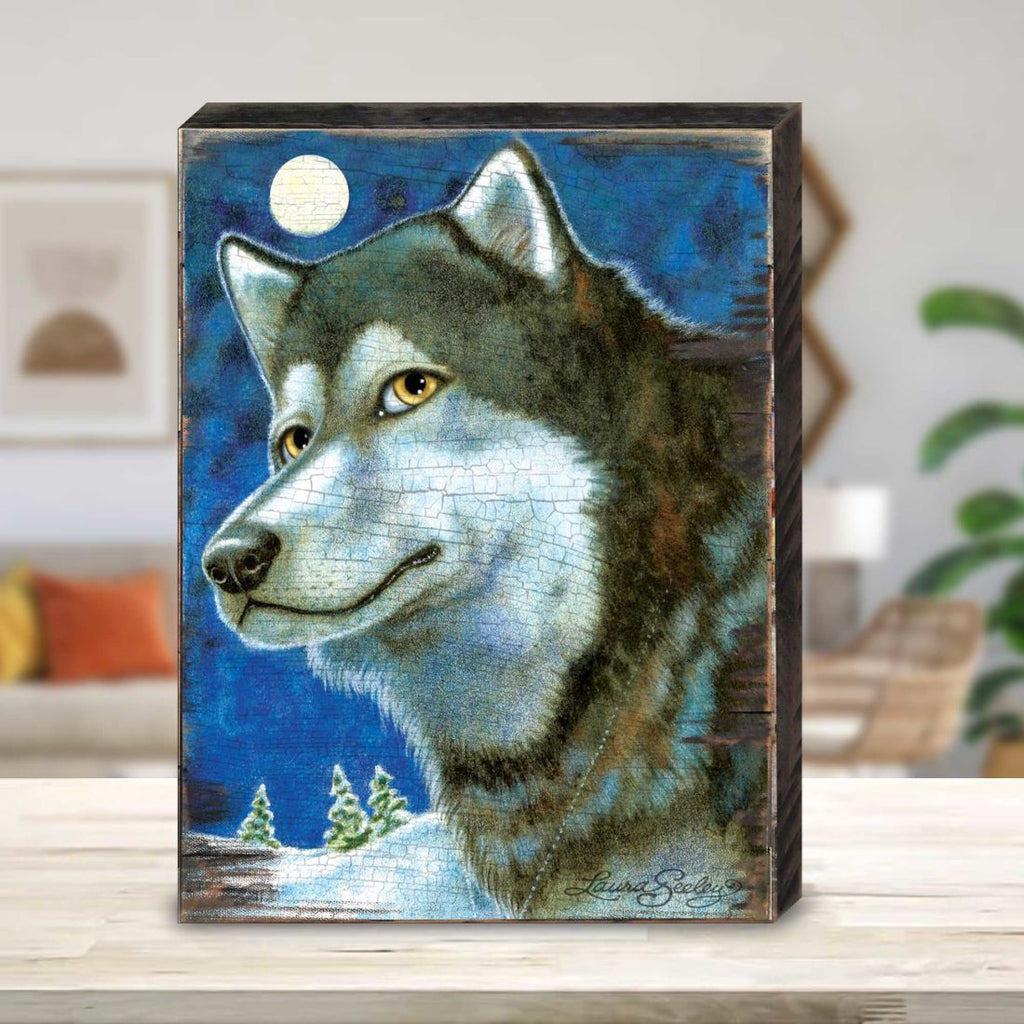 Snow Tracks Wooden Wall Art by Laura Seeley - Pets Dog and Cats Decor - 8511114B