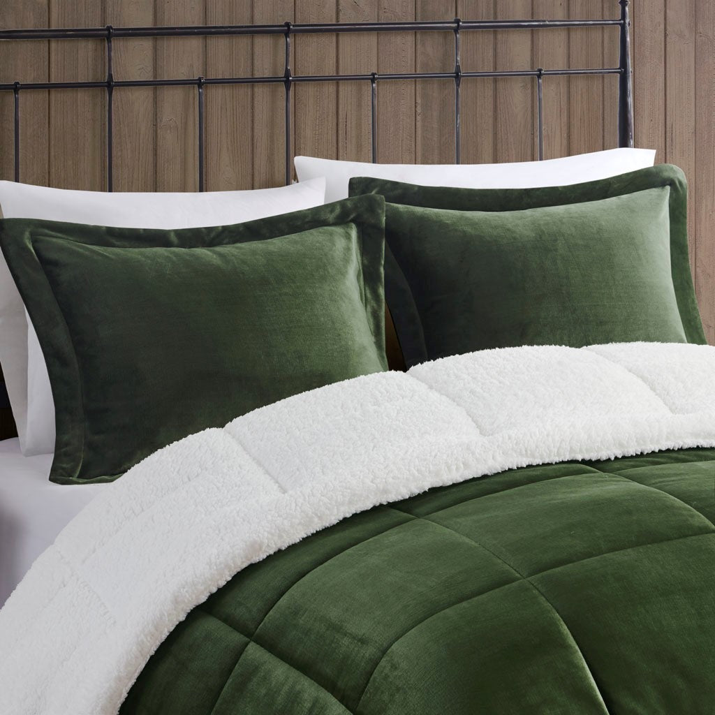 King Plush to Sherpa Down Alternative Comforter Set