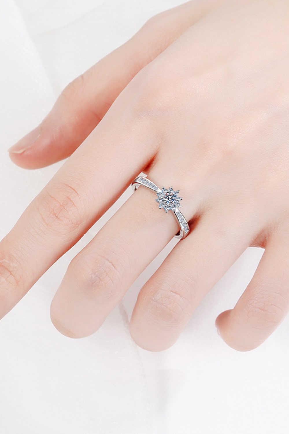 Sparkala™ Rhodium-Plated Snowflake Ring