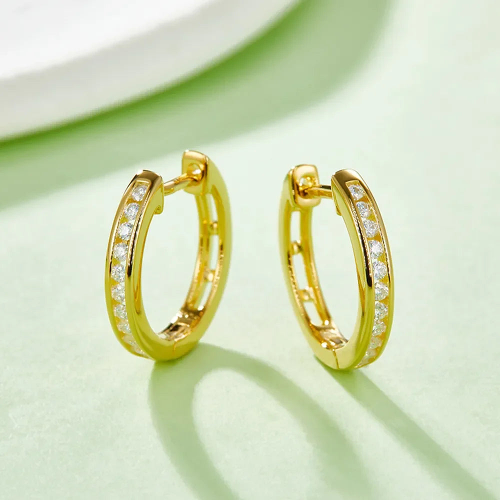 Sparkala™ 925 Sterling Silver Huggie Earrings
