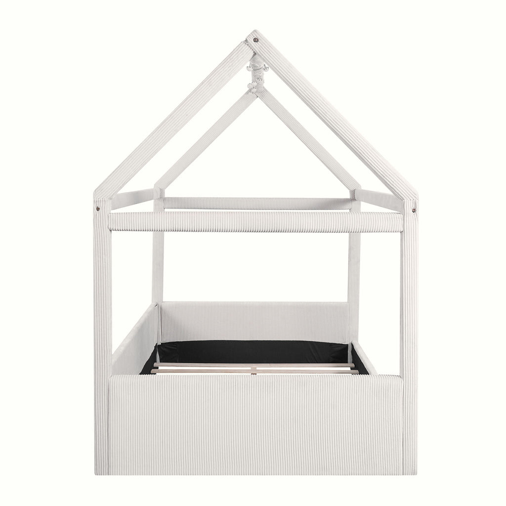 Upholstered House Style Daybed With LED Light Strips