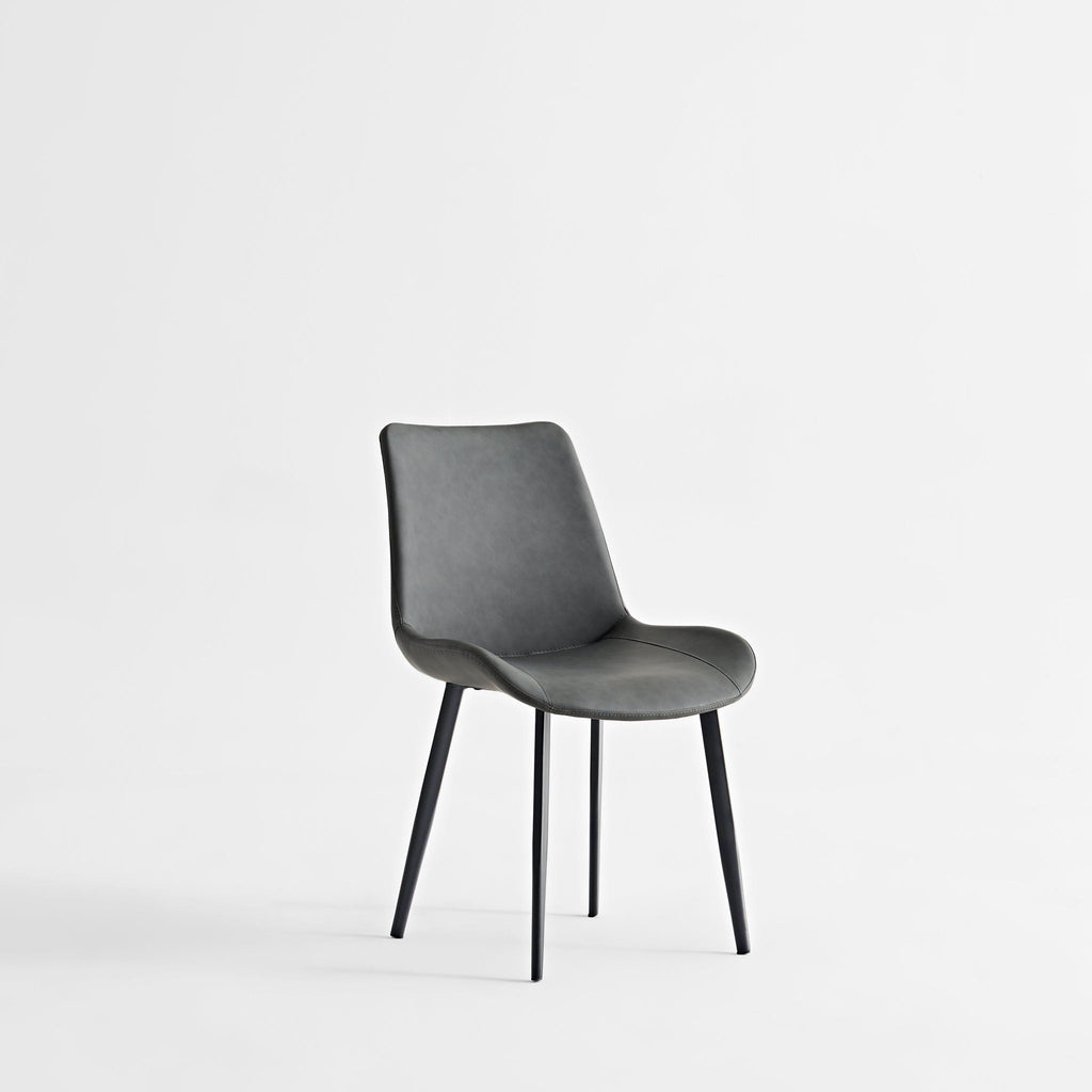 Dining Table Set, Chairs (Set of 2) - Gray