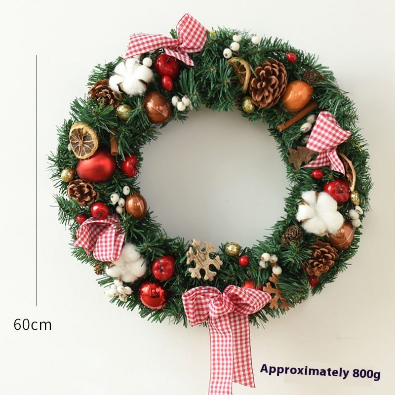 Christmas Garland Bow Christmas Door Hanging Window Decoration Christmas Decorations