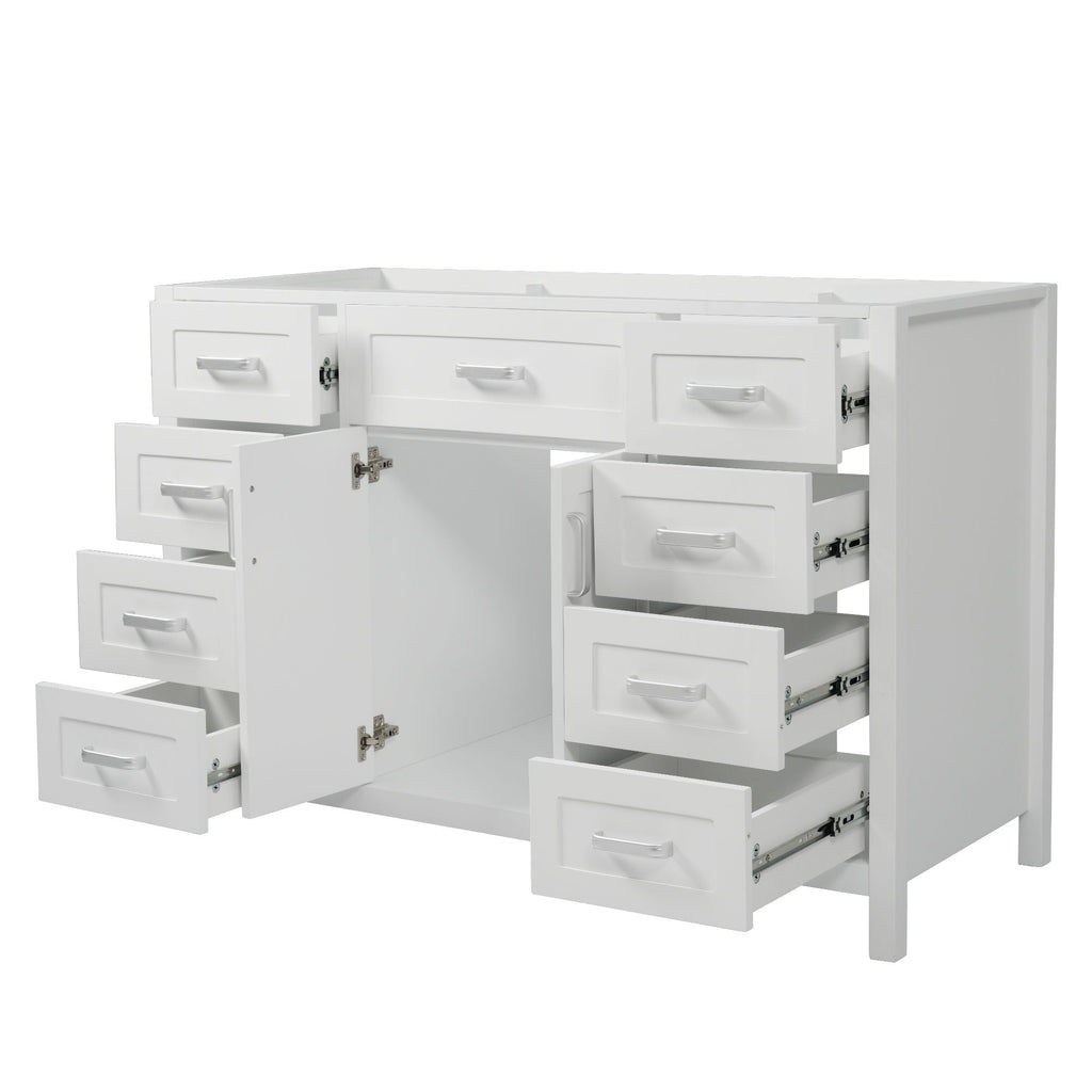 Bathroom Vanity Cabinet with 2 Soft Close Doors and 8 Drawers