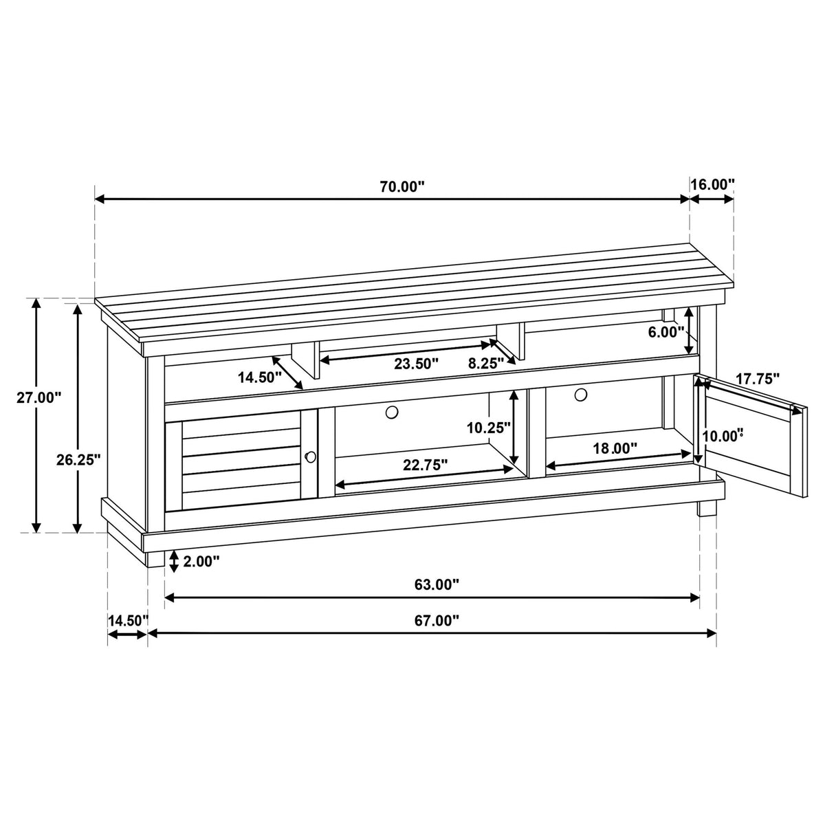 Castleton - TV Stand Media Console