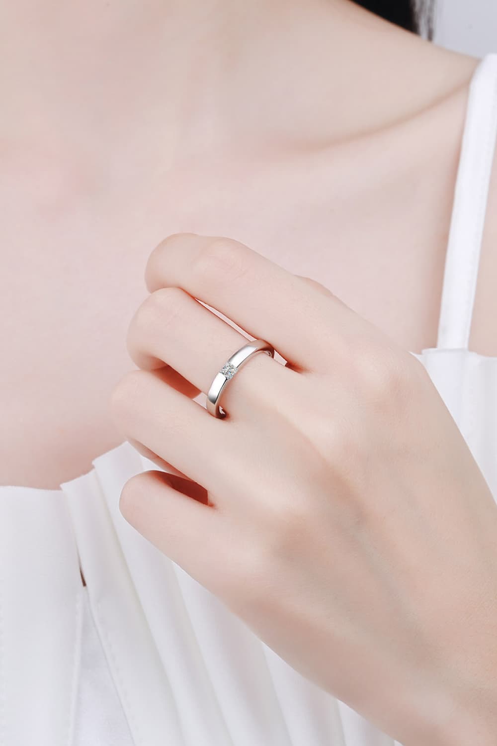 Inlaid Sparkala™ Rhodium-Plated Ring