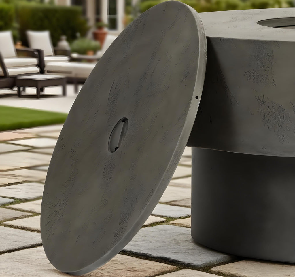34-Inch Round Propane Fire Pit Table