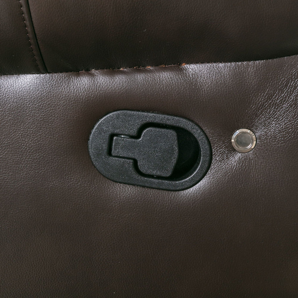 Home Theater Seating Manual Recliner Loveseat With Hide-Away Storage, Cup Holders And Led Light Strip For Living Room
