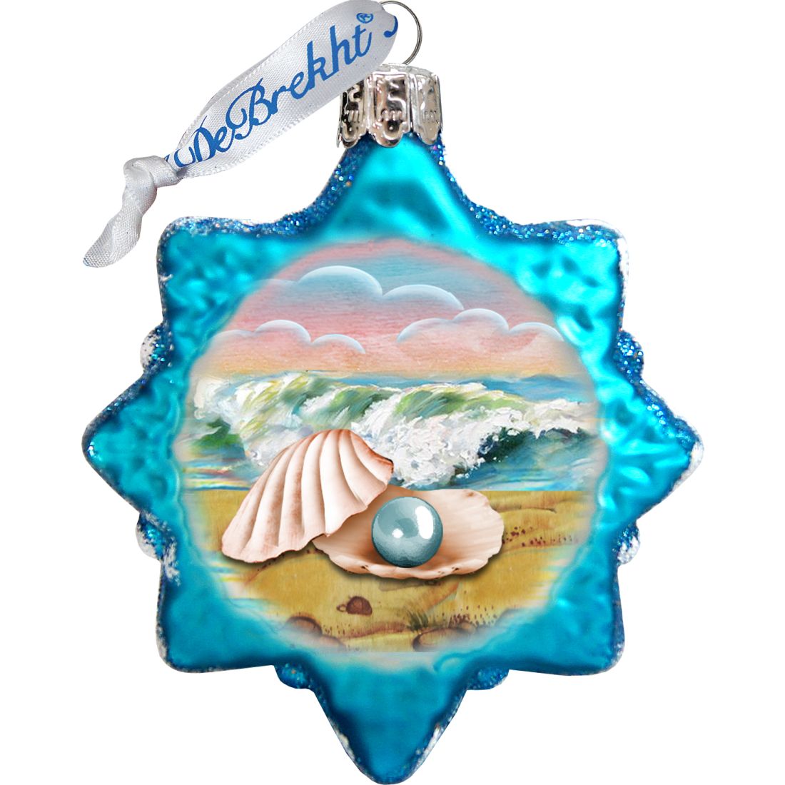 Nautical Mercury Glass Ornaments Set of 3 by G. DeBrekht - Coastal Holiday Decor - 770131S3