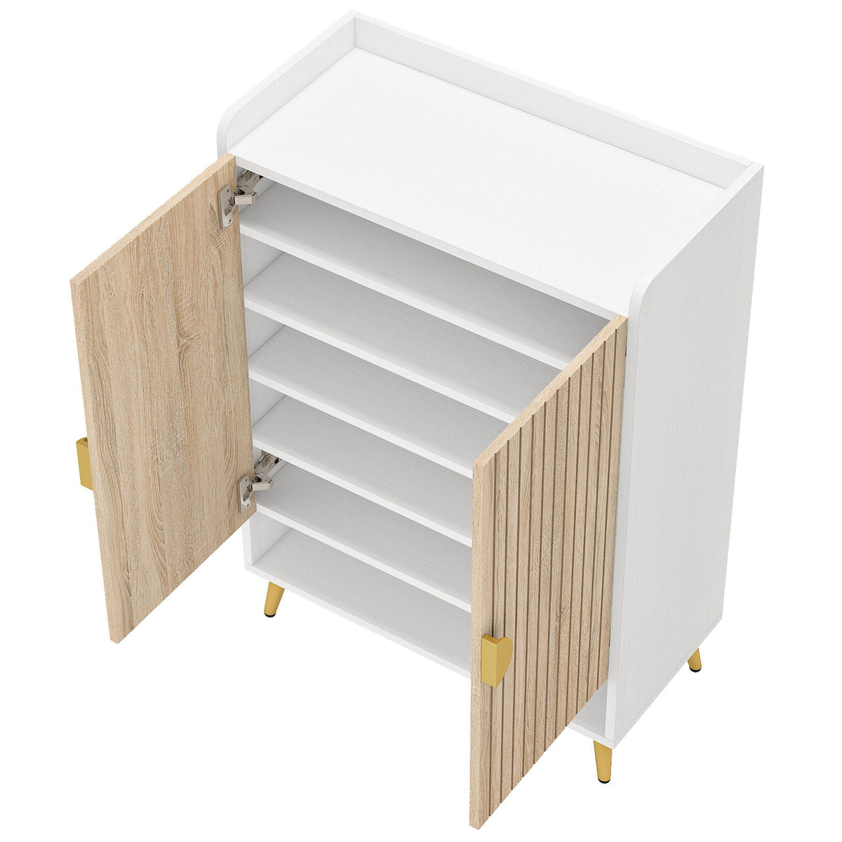 Shoe Cabinet With Doors, 7 Tier Storage Organizer