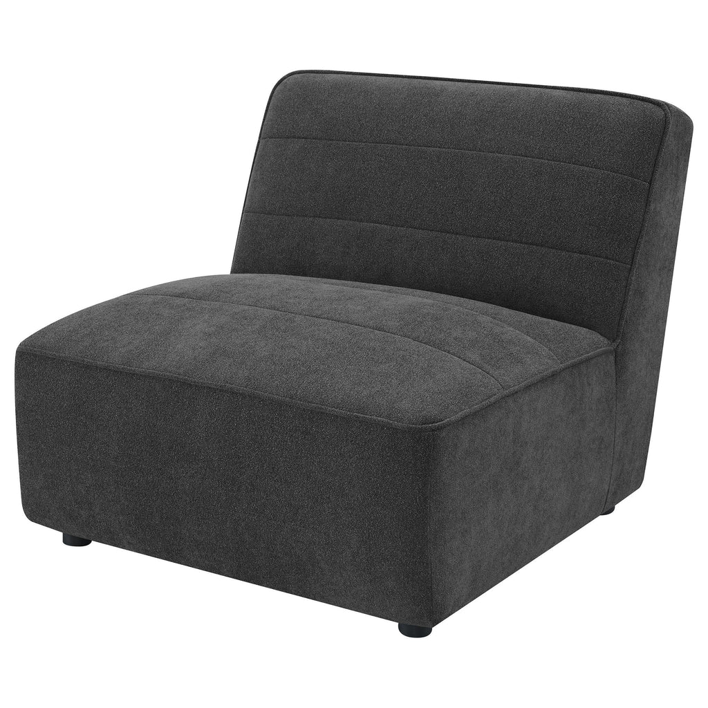 Ortega - Upholstered Armless Chair - Charcoal