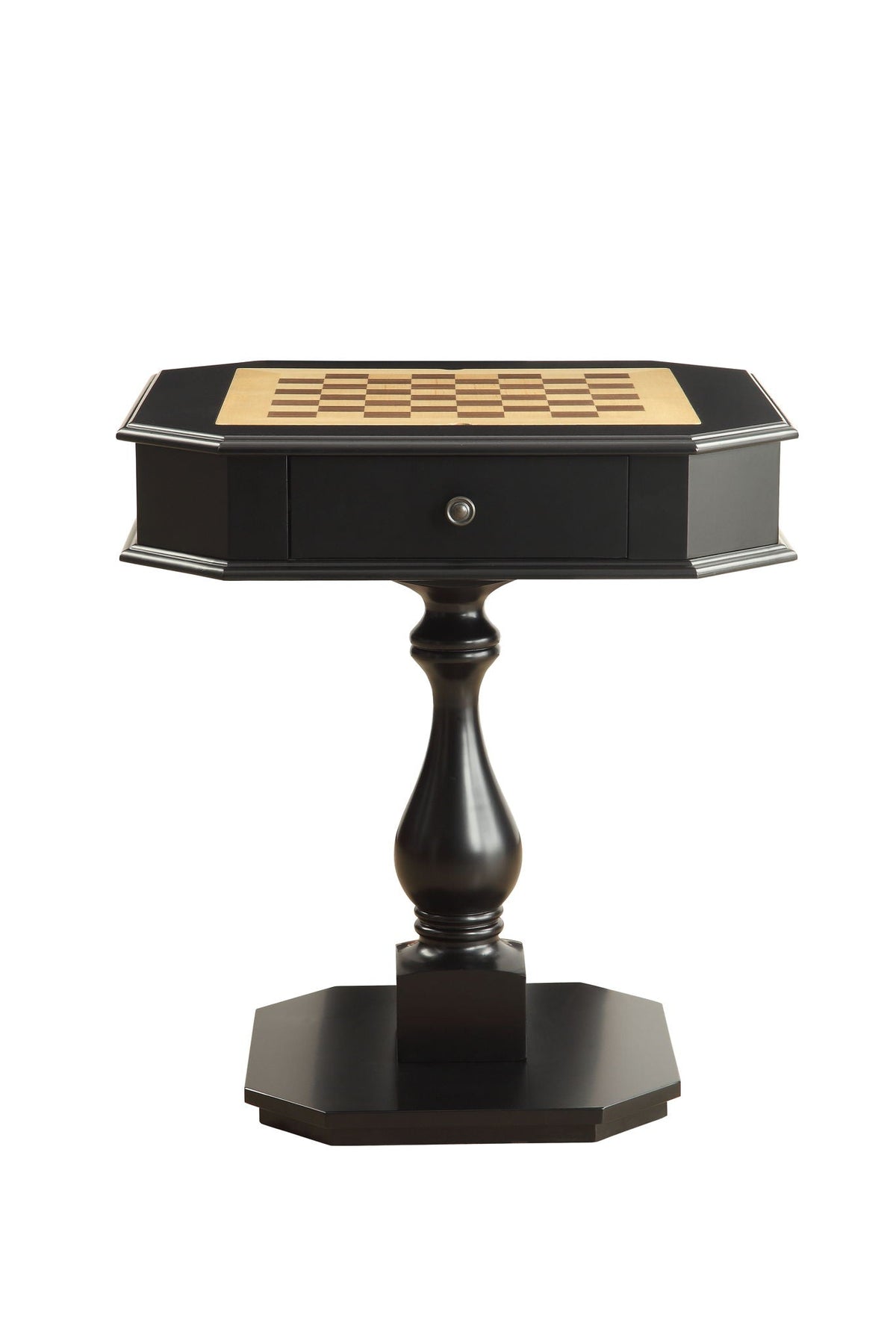 Bishop - Reversible Chess Checker Game Table With Game Tray (Chess Fingures Not Included)