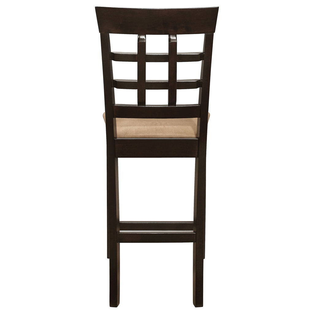 Upholstered Counter Height Stools (Set of 2) - Brown / Beige