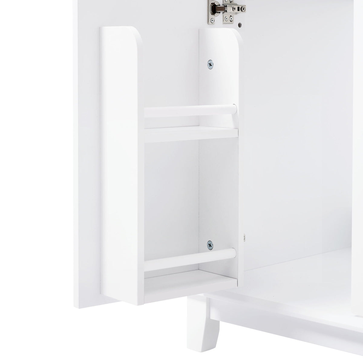 Bathroom Vanity With Double Sinks, 3 Drawers & 4 Doors - White
