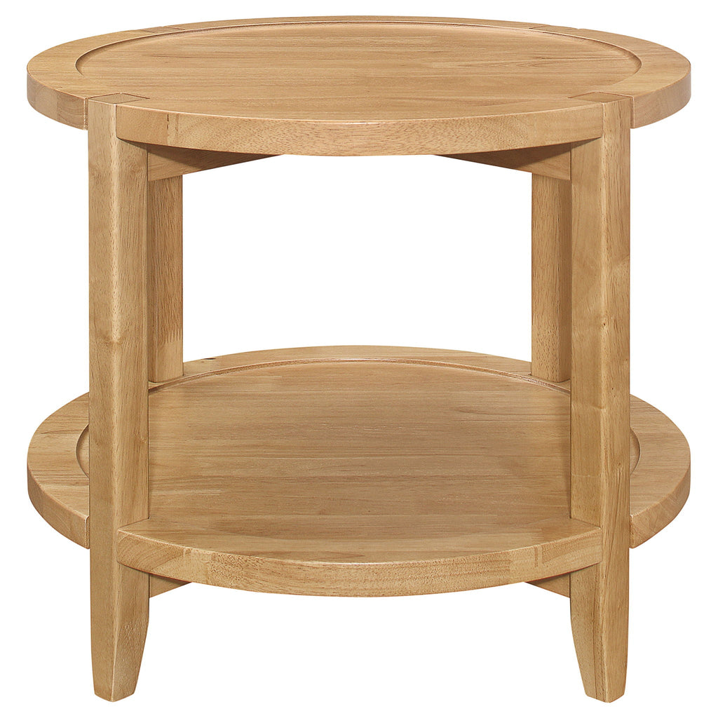 Isbell - Round Table With Storage Shelf