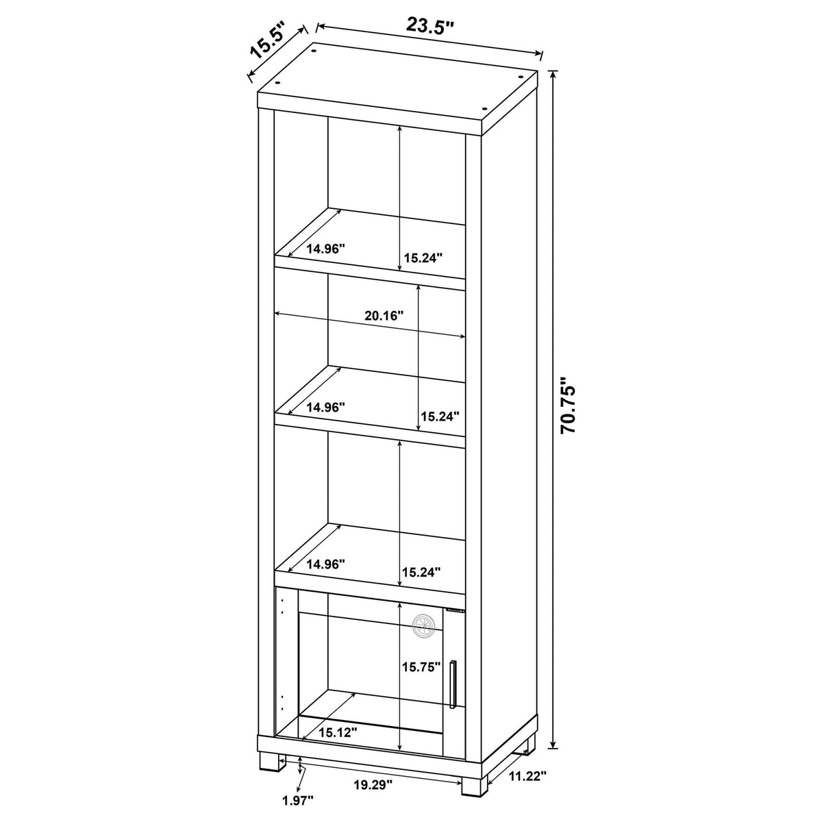 Heron - 3 Piece TV Entertainment Center - Natural