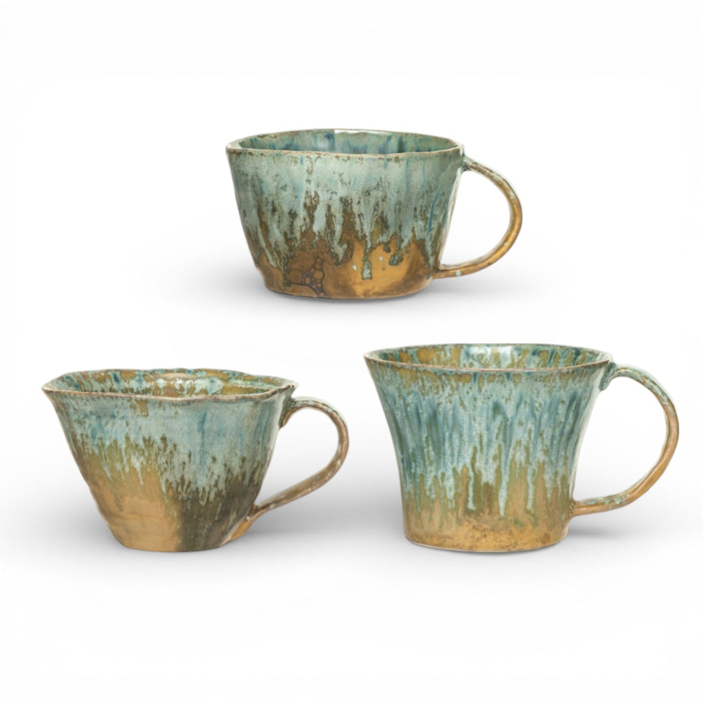 Reactive Crackle Glaze Ceramic Coffe Mug