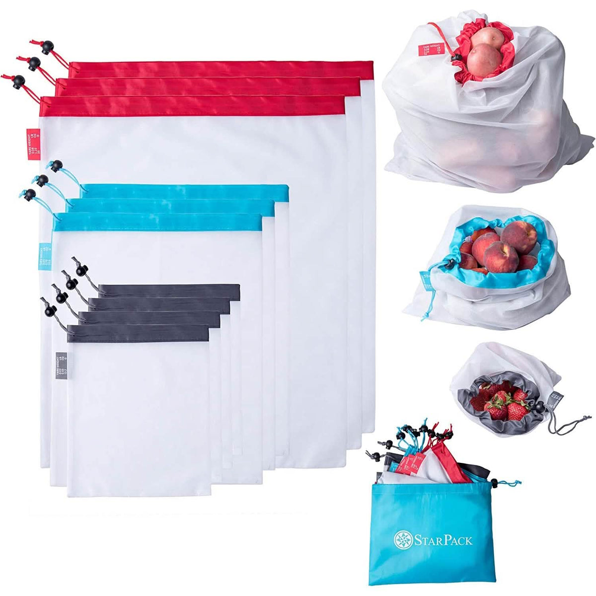 10-Pack: StarPack Reusable Produce Bags