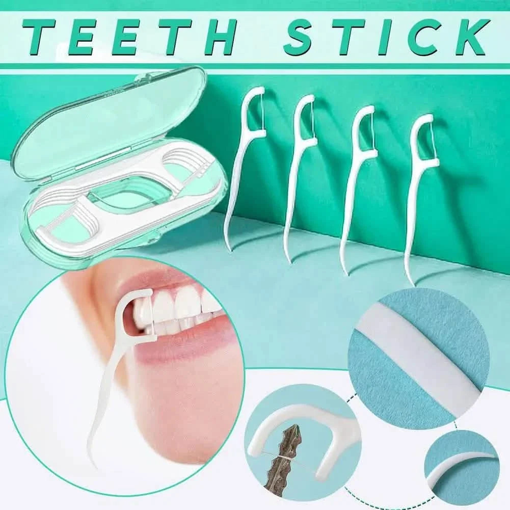 10-Piece Set: Dental Floss Travel Case-Floss Pick
