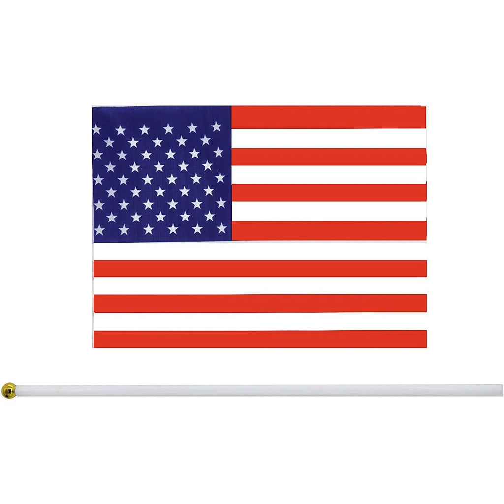 100-Pack: Handheld Small Miniature American Flag