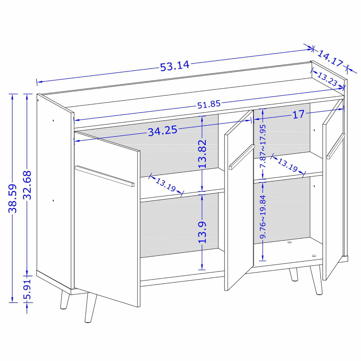 Bradley - Sideboard - White