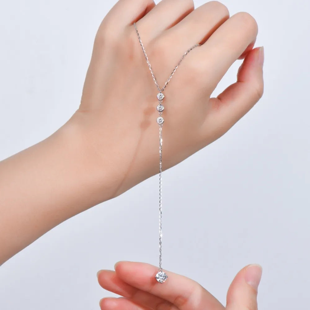 1.3 Carat Sparkala™ 925 Sterling Silver Drop Necklace