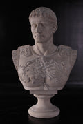 Augustus Caesar Faux Stone Bust 32.25" Tall