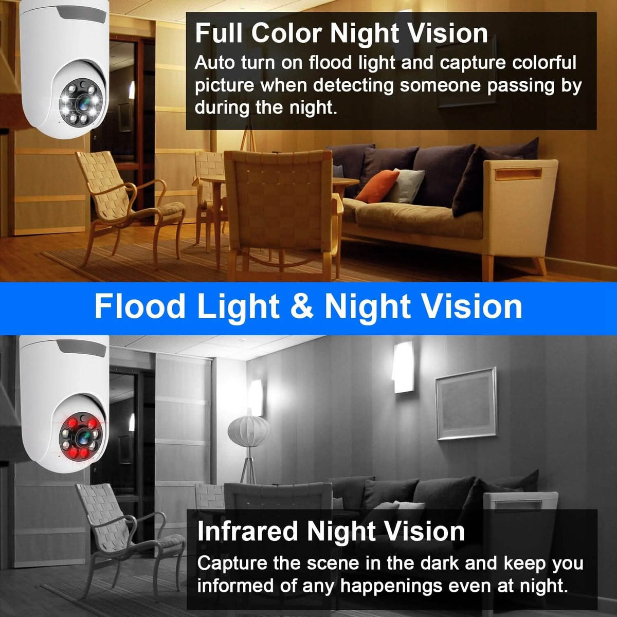 1080P Wifi IP Camera Pan Tilt Security Surveillance Camcorder