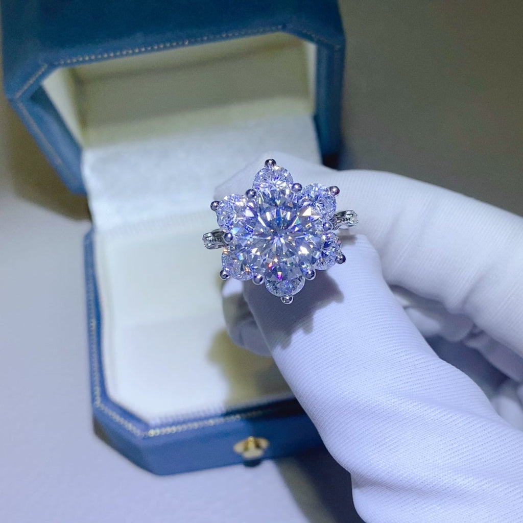 5 Carat Floral Sparkala™ Pure Sterling Silver Ring