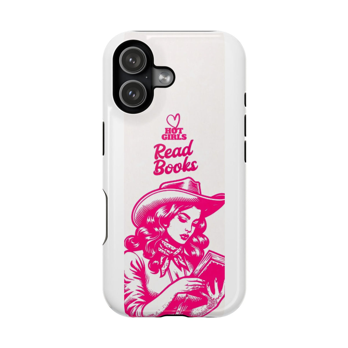 Cowgirl Reading Books Phone Case | Magnetic Impact-Resistant Case